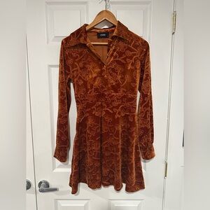 Cider Rust Velvet Floral Shirt